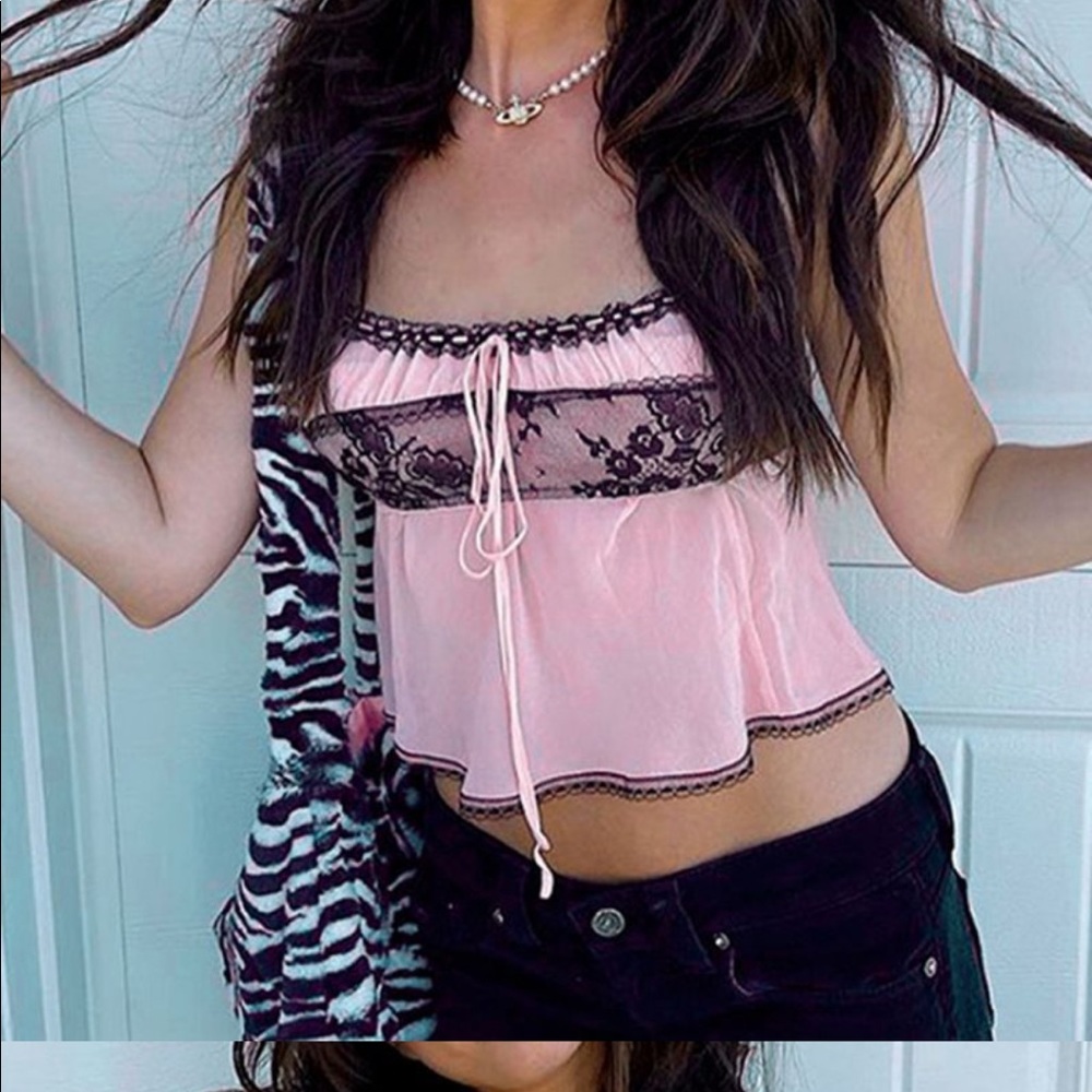 YesStyle - Lace Trim Camisole Top